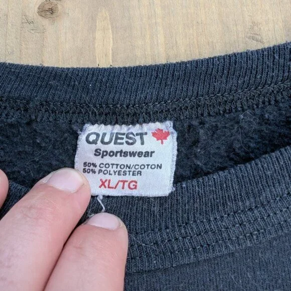 Vintage 90s Tough Hombre Big Rig Trucker Sweatshirt Quest Sportswear XL - Picture 4 of 8